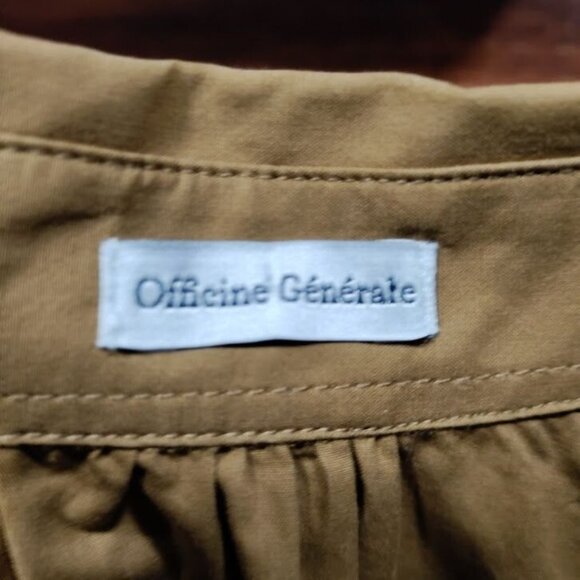 OFFICINE GENERALE Virginie Quiet Luxury Brown Modest Lagenlook Shirt Dress M - Picture 11 of 16